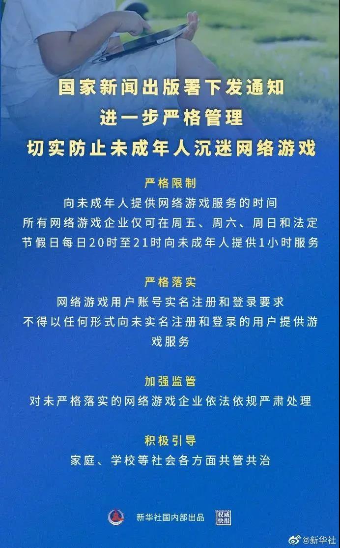 史上最严！中国开始管网游:未成年人一周只玩3个小时！腾讯网易应急回复...对行业有什么影响？讲解来啦